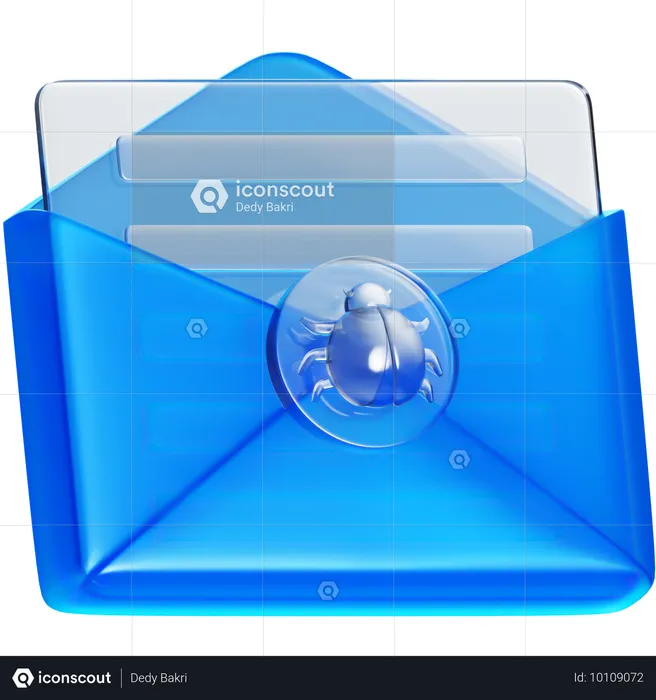 E-Mail-Virus  3D Icon