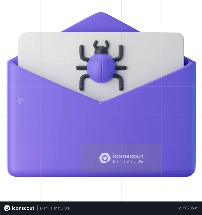 E-Mail-Virus  3D Icon