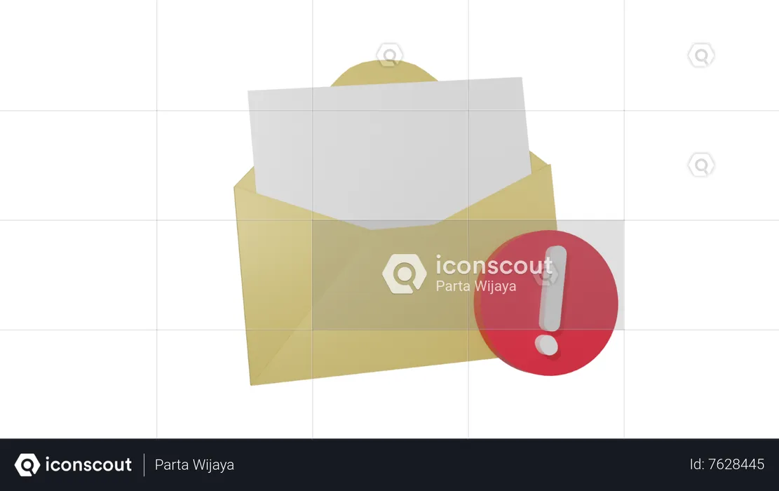 E-Mail-Warnung  3D Icon