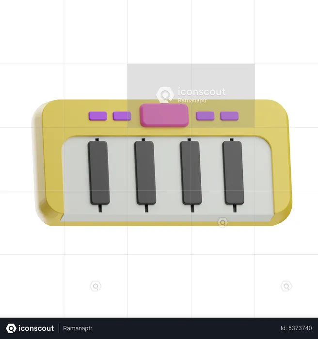 Elektrisches Klavier  3D Icon