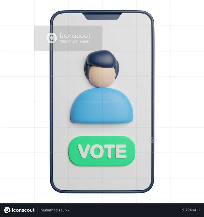 E Voting  3D Icon