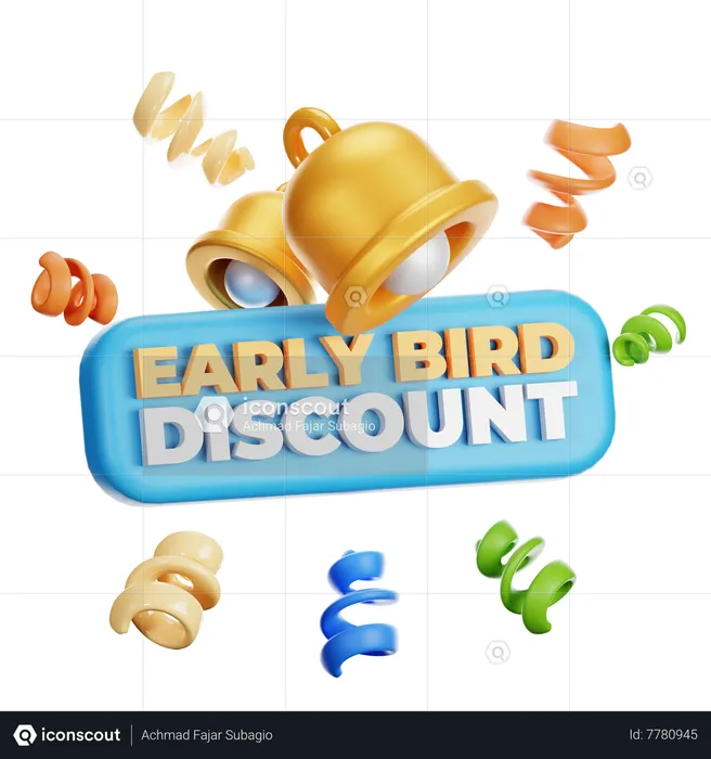 Early Bird Discount  3D Icon
