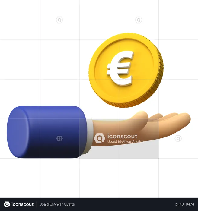 Earn Euro  3D Illustration