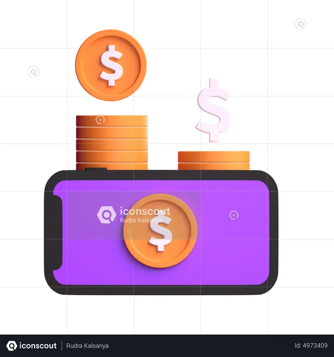 Earning Money  3D Icon