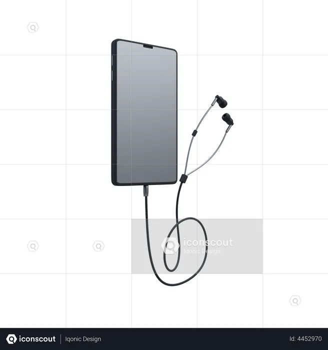 Earphone  3D Illustration