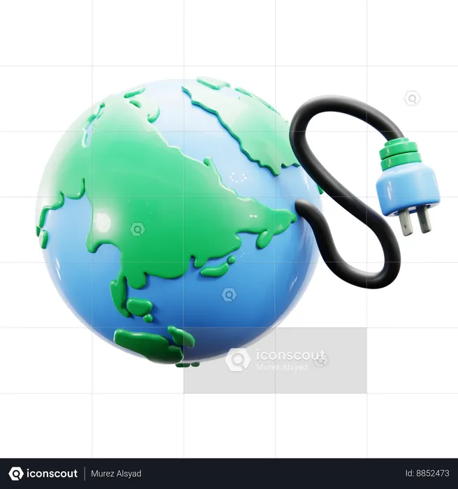 Earth Cable  3D Icon