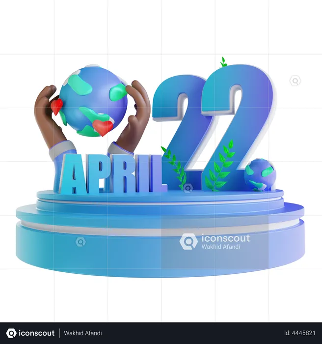 Earth Day  3D Illustration