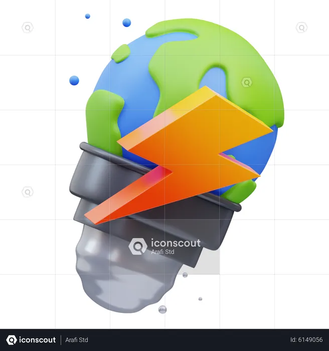 Earth Enargy  3D Icon