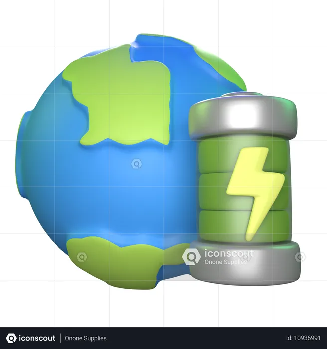 Earth Energy  3D Icon