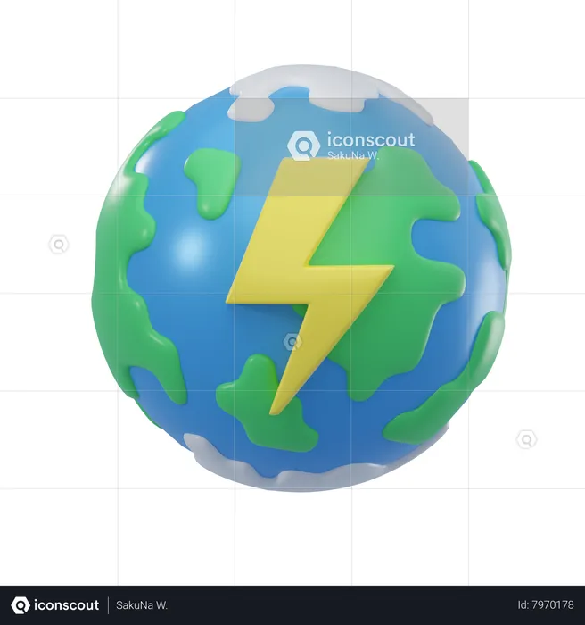 Earth Energy  3D Icon