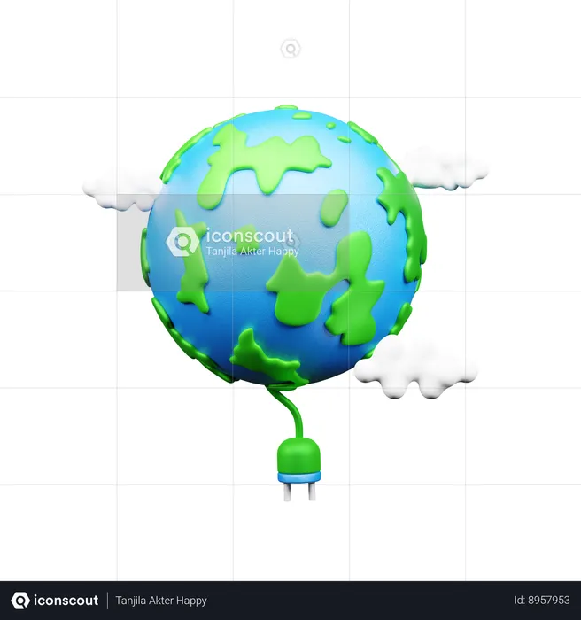 Earth Enrgy  3D Icon