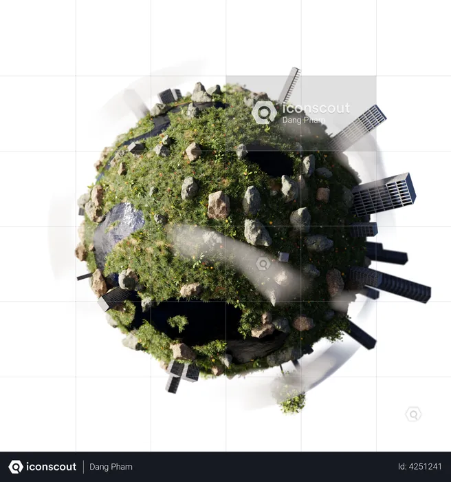 Earth Environment  3D Illustration