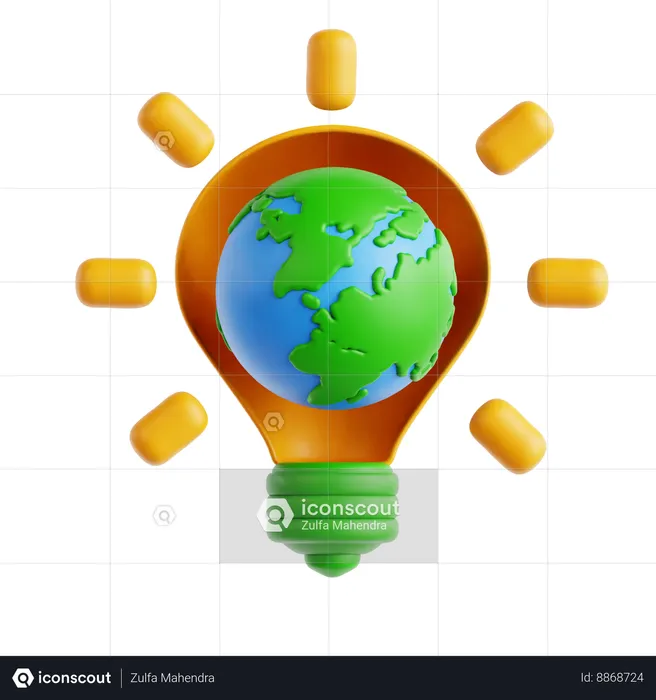 Earth Hour  3D Icon