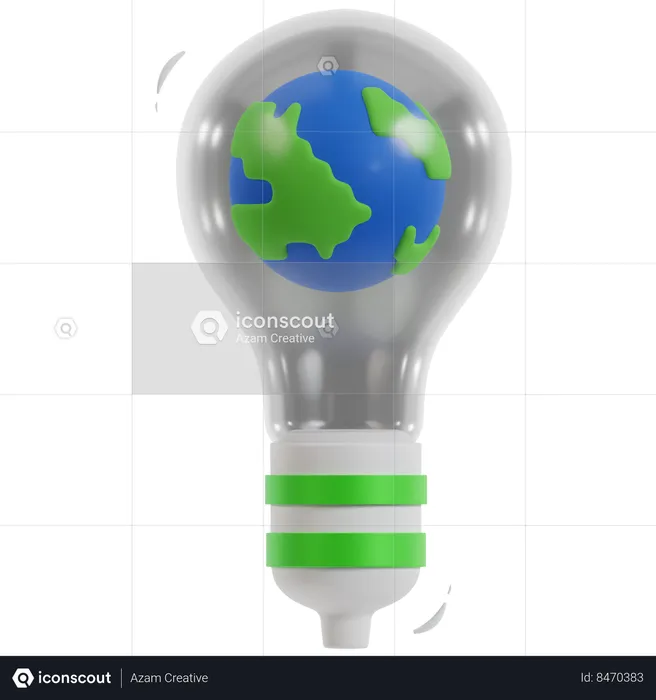 Earth Lamp  3D Icon