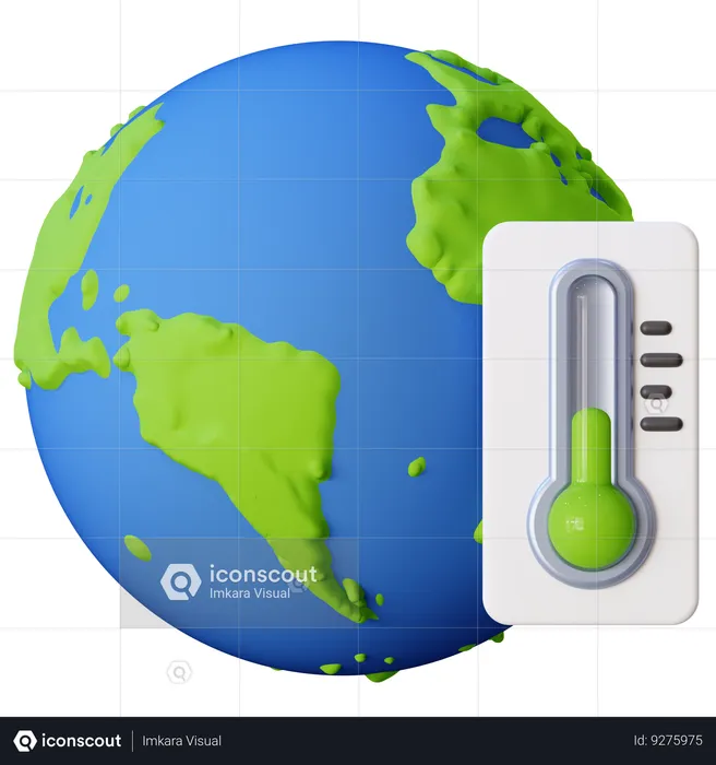 Earth Normal Temperature  3D Icon