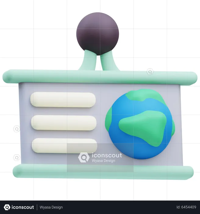 Earth Presentation  3D Icon