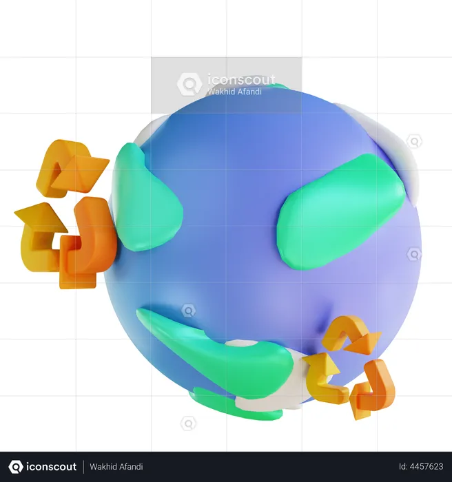 Earth Recycling  3D Illustration