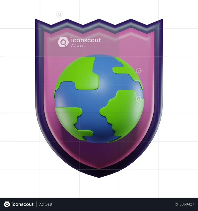 Earth Shield  3D Icon