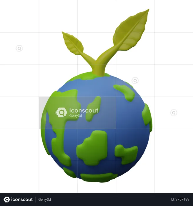 Earth Tree  3D Icon