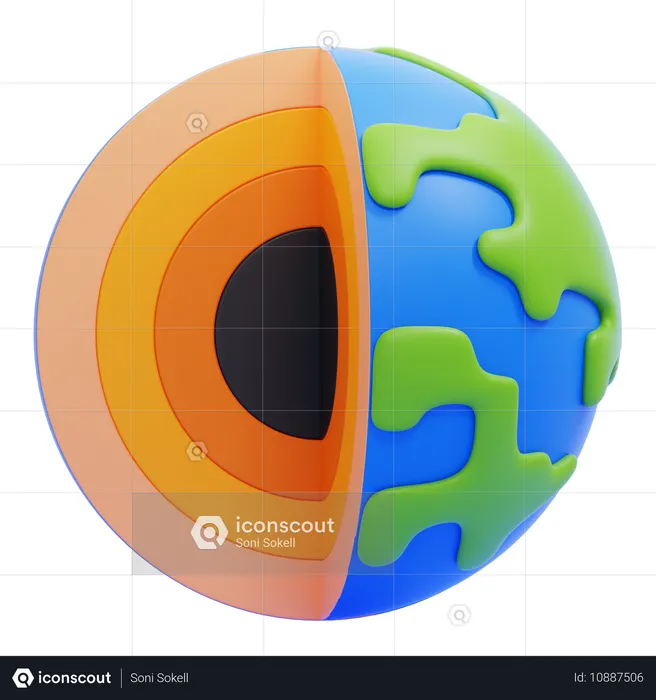 Earths Core  3D Icon