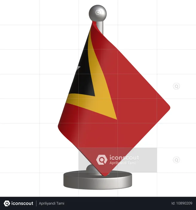 East Timor Desk Flag  3D Icon