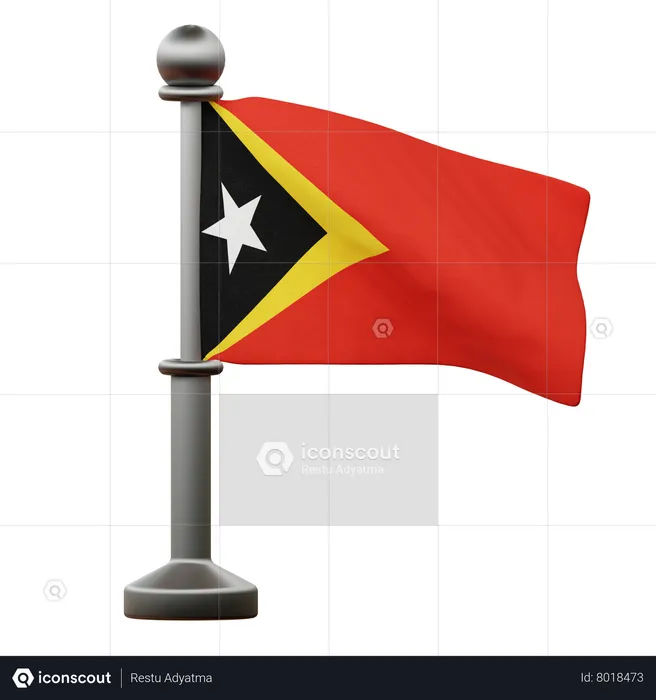 East Timor Flag Flag 3D Icon