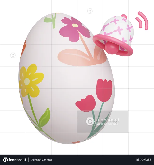 Easter Bell  3D Icon