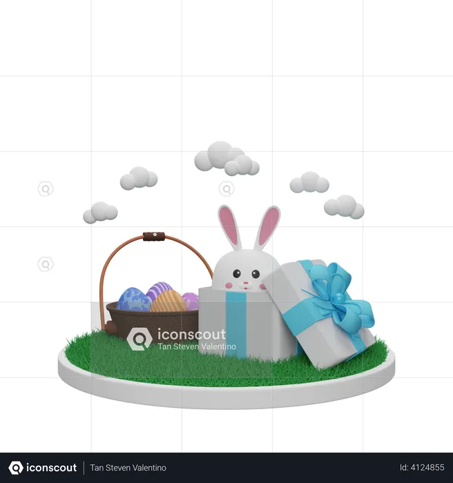Easter Bunny  3D Illustration