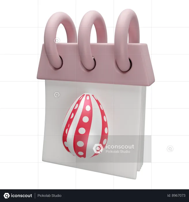Easter calendar  3D Icon