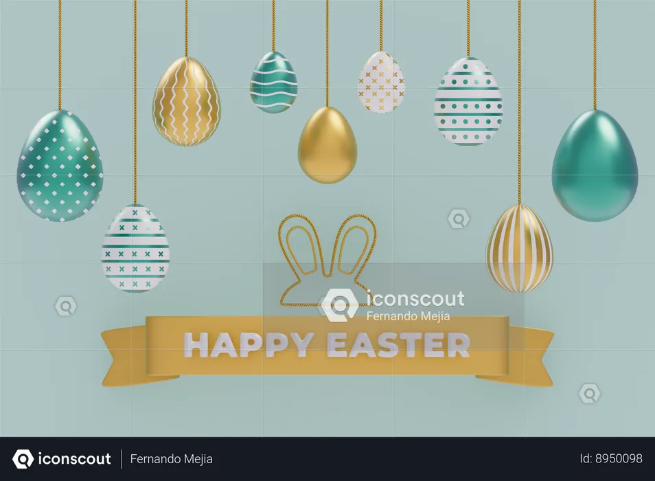 Easter celebration  3D Icon