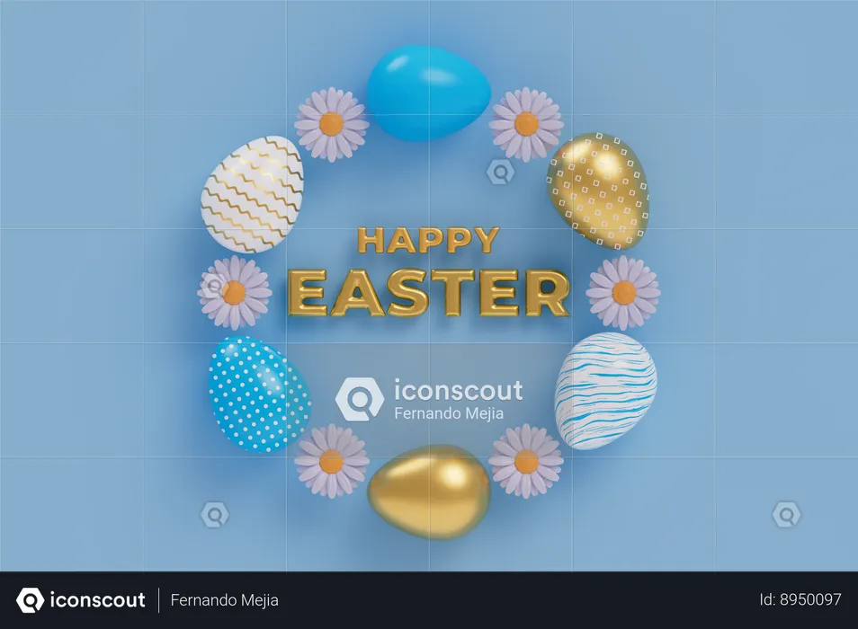 Easter day  3D Icon