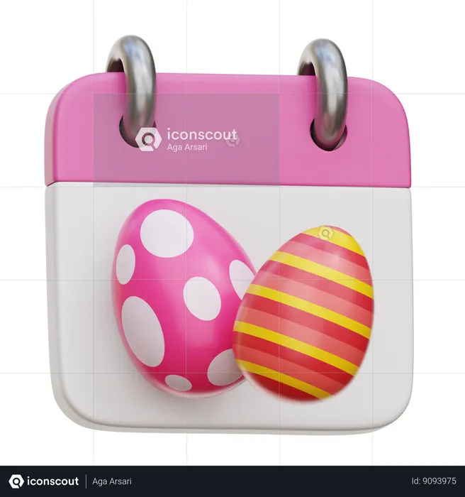 Easter Day Calendar  3D Icon