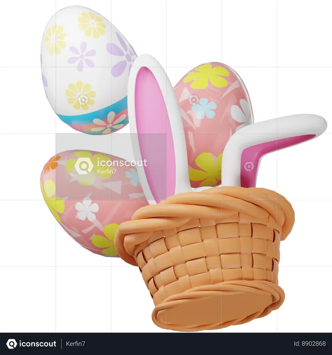 Easter day eggs  3D Icon