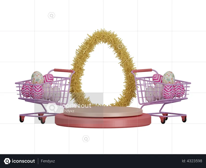 Easter day promotion  3D Illustration