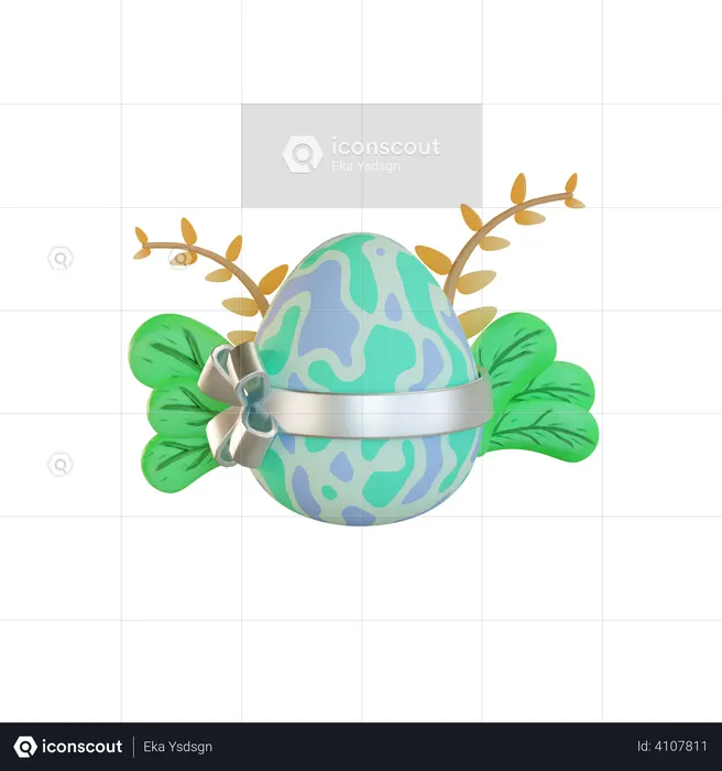 Easter egg  3D Illustration