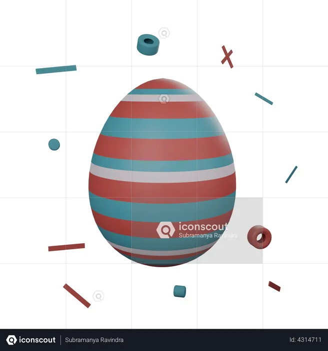 Easter Egg  3D Illustration