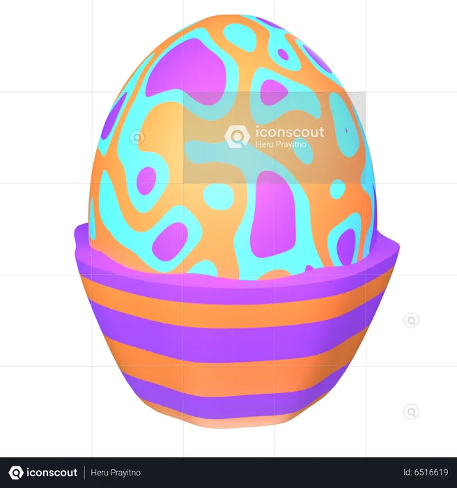 Easter Egg Cake  3D Icon