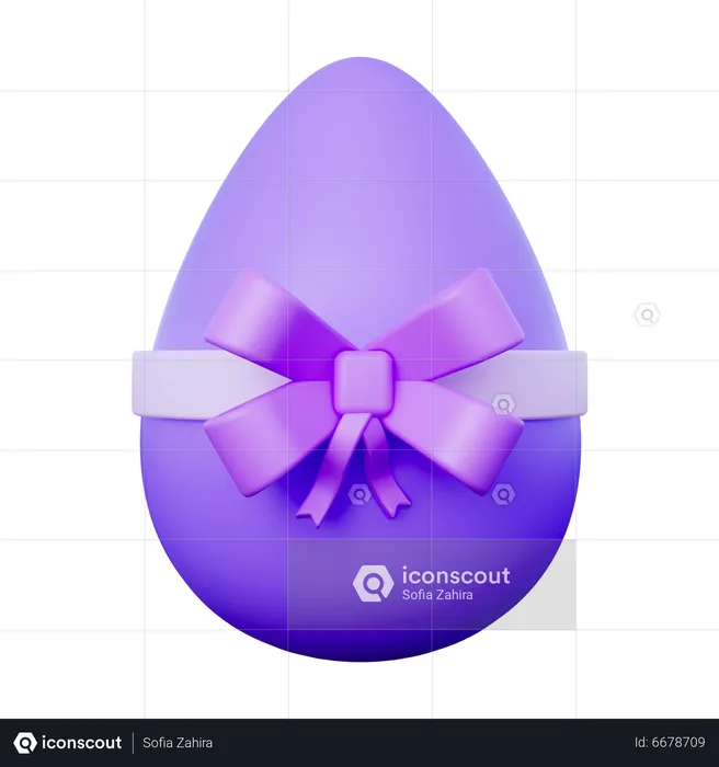 Easter Egg Decoration  3D Icon