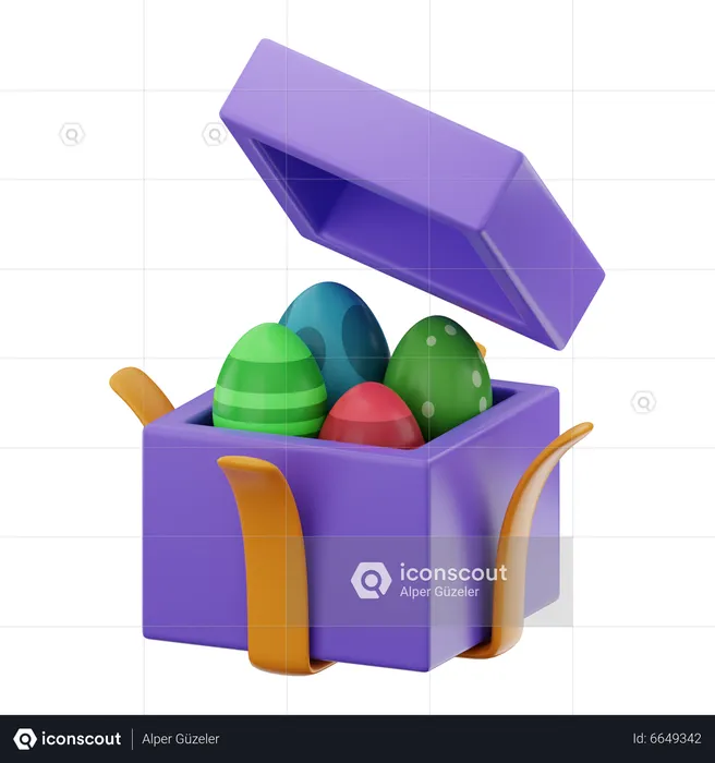 Easter Egg Gift Box  3D Icon