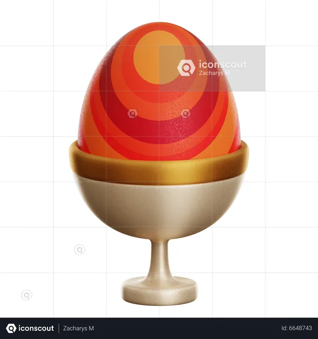 EASTER EGG ON CUP  3D Icon