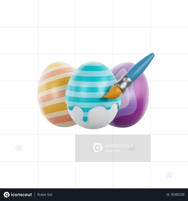 Easter Egg Painting  3D Icon