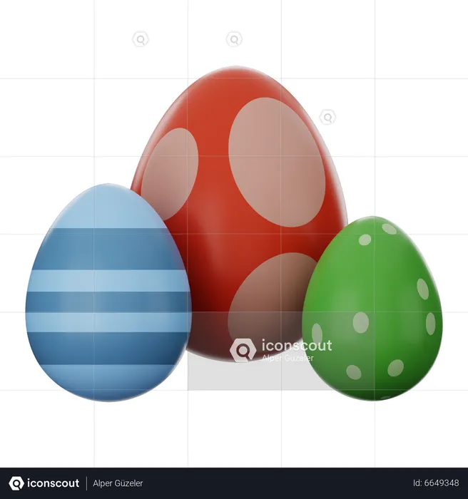 Easter Eggs  3D Icon