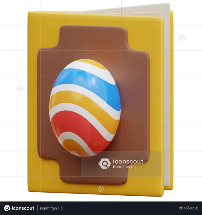 Easter Eggs Card Invitation  3D Icon