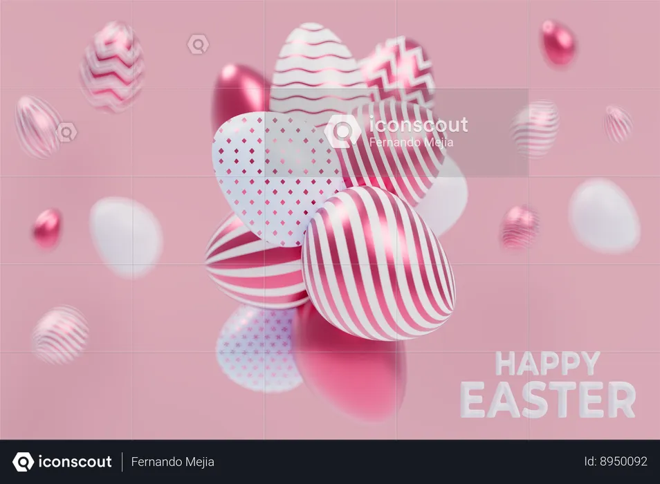 Easter greeting  3D Icon
