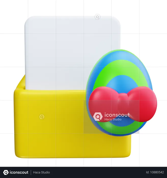 Easter Greeting Card  3D Icon