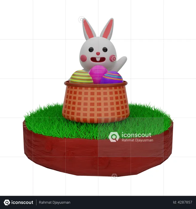 Easter Rabbit  3D Illustration