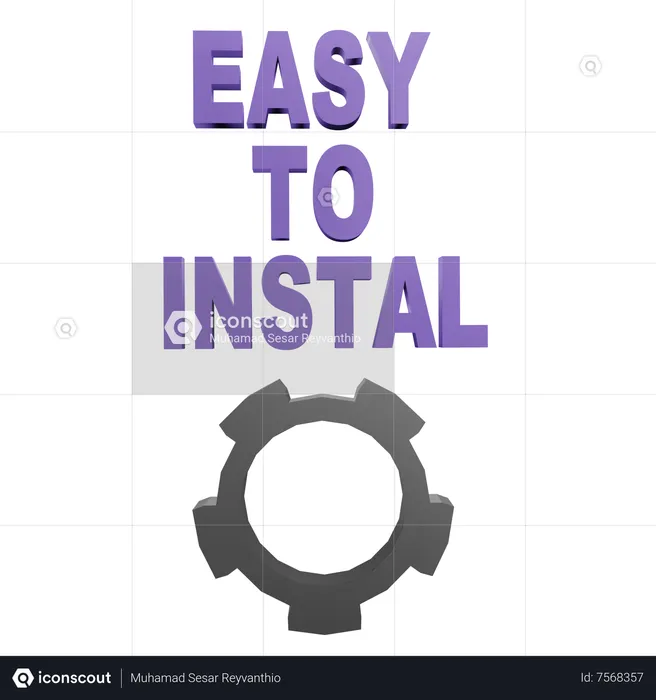 Easy To Install  3D Icon