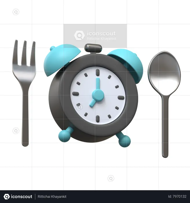 Eat On Time  3D Icon