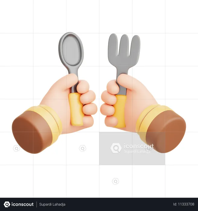 Eating Utensils Iftar During Ramadan  3D Icon