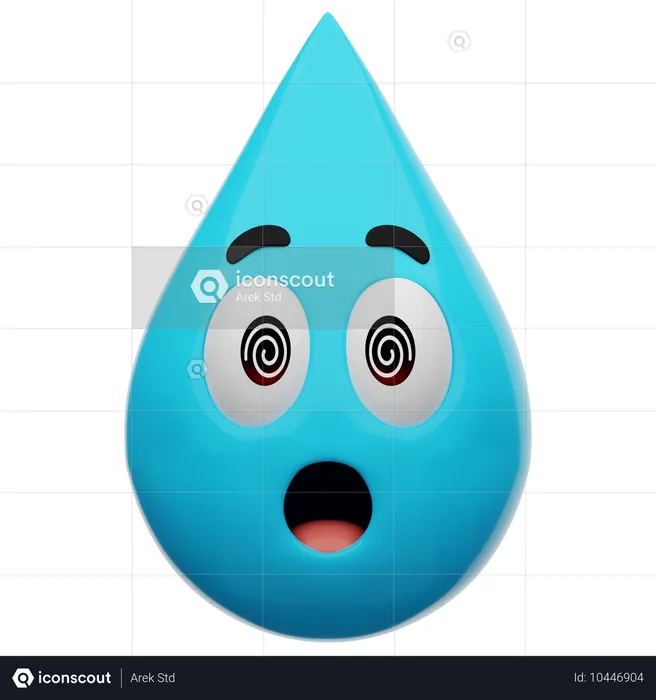 Emoji eau étourdie Emoji 3D Icon